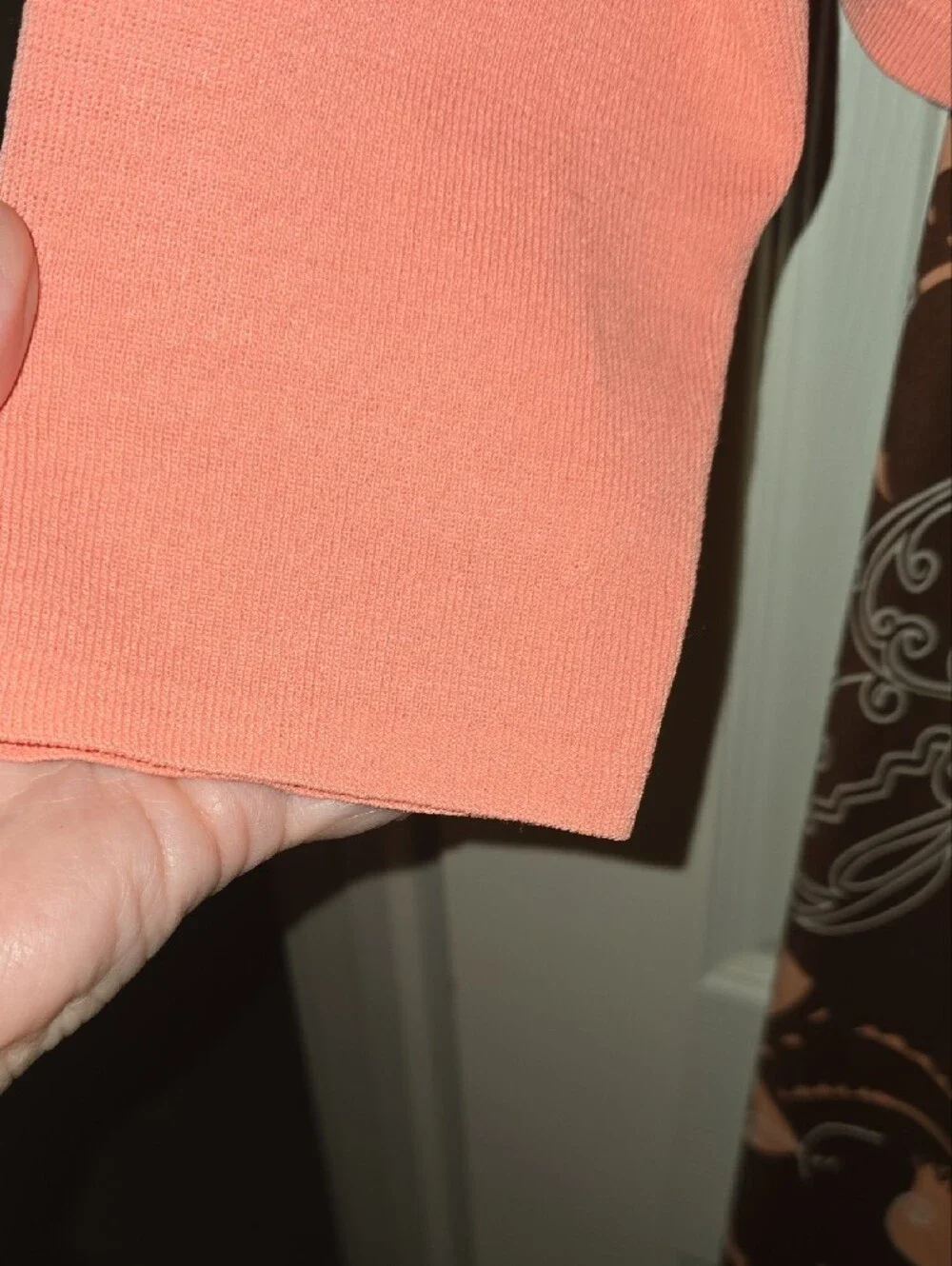 Chadwick's Coral and Brown Knit Two-Piece‎